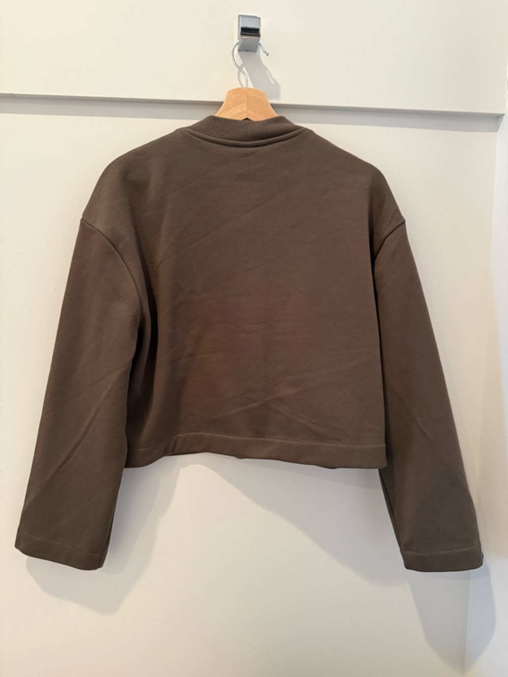 H&M Olive Green Cropped Bomber Jacket - Picture 4 of 4